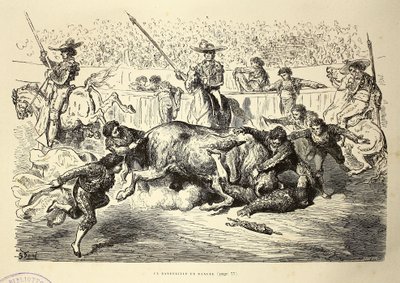 A Banderillero in Danger by Gustave Dore